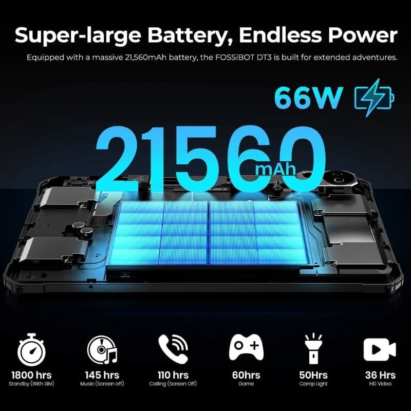 Fossibot DT3 10,4 12GB/256GB 5G Azul Rugged