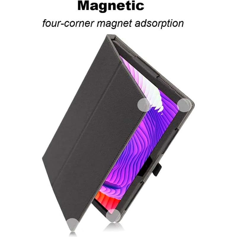 Capa Inteligente de PU Doogee T20 Ultra com Suporte Preto