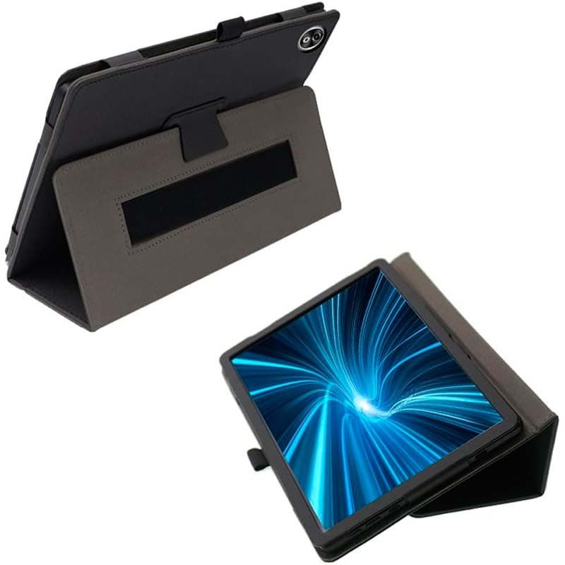 Capa Inteligente de PU Doogee T20 Ultra com Suporte Preto