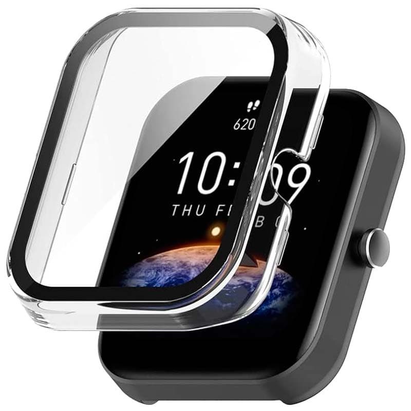 Capa PC + Vidro Temperado Amazfit Bip 3 Transparente