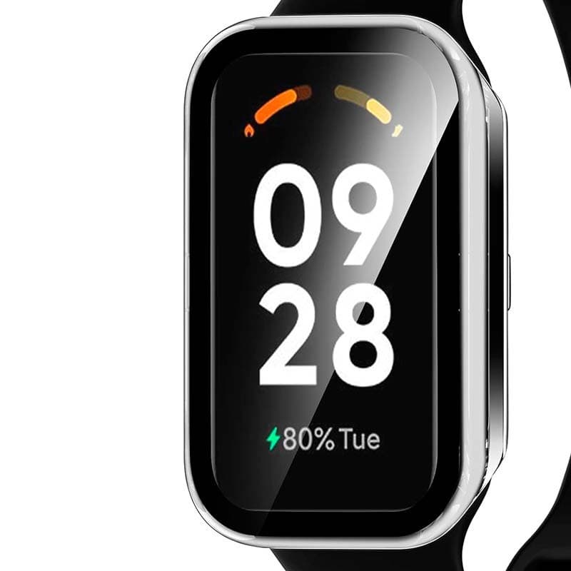 Capa PC + Vidro Temperado Xiaomi Mi Smart Band 8 Active Transparente