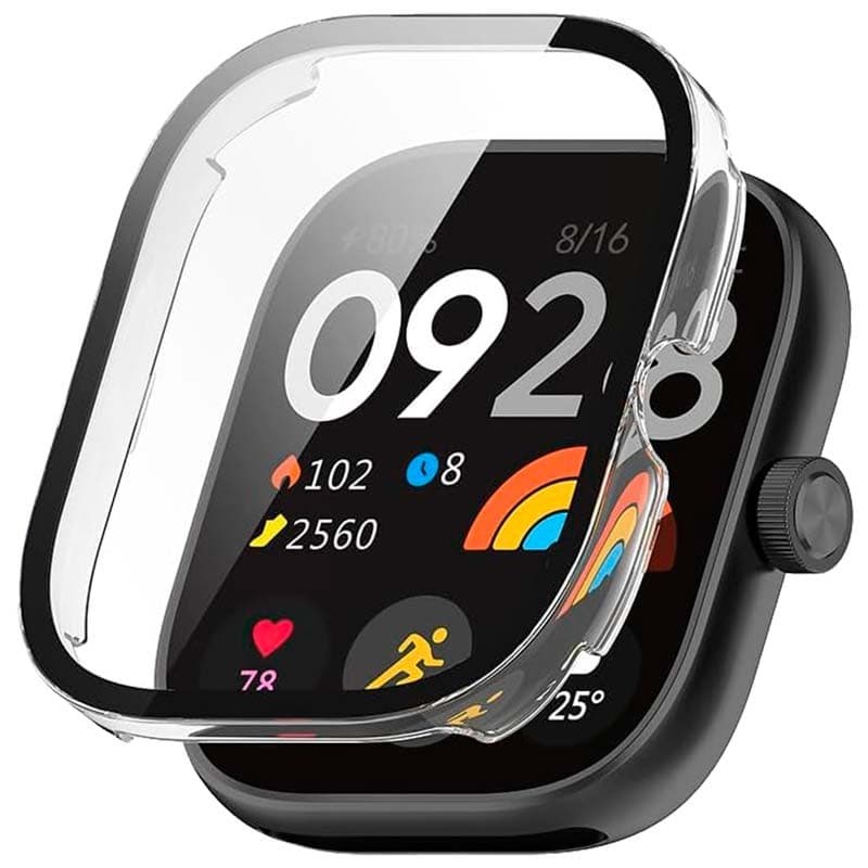 Capa PC + Vidro Temperado Xiaomi Redmi Watch 4 Transparente