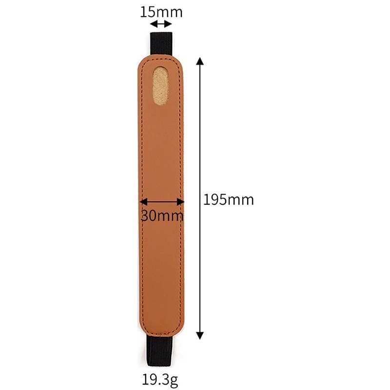 Capa PU para Stylus Pen Universal com Banda Elástica Castanho