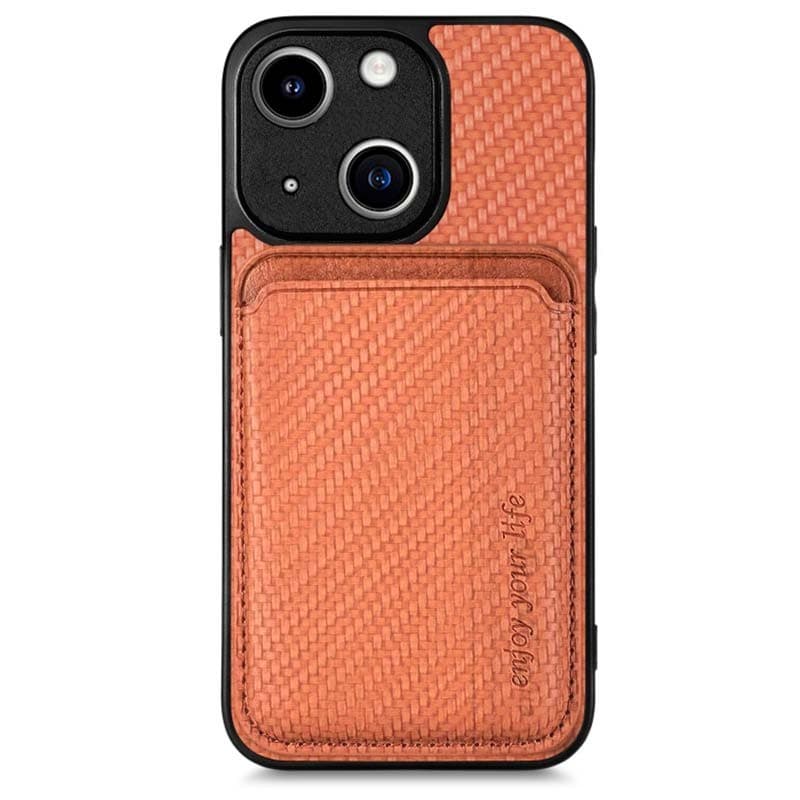 Capa Wallet Apple iPhone 15 Laranja com MagSafe e Carteira