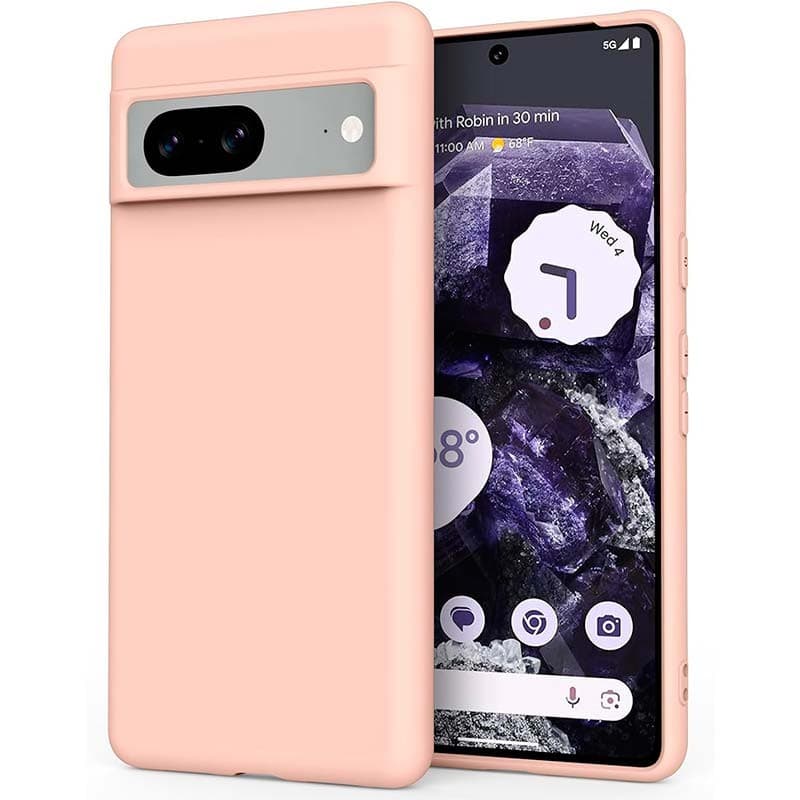 Capa de silicone Google Pixel 8 Rosa
