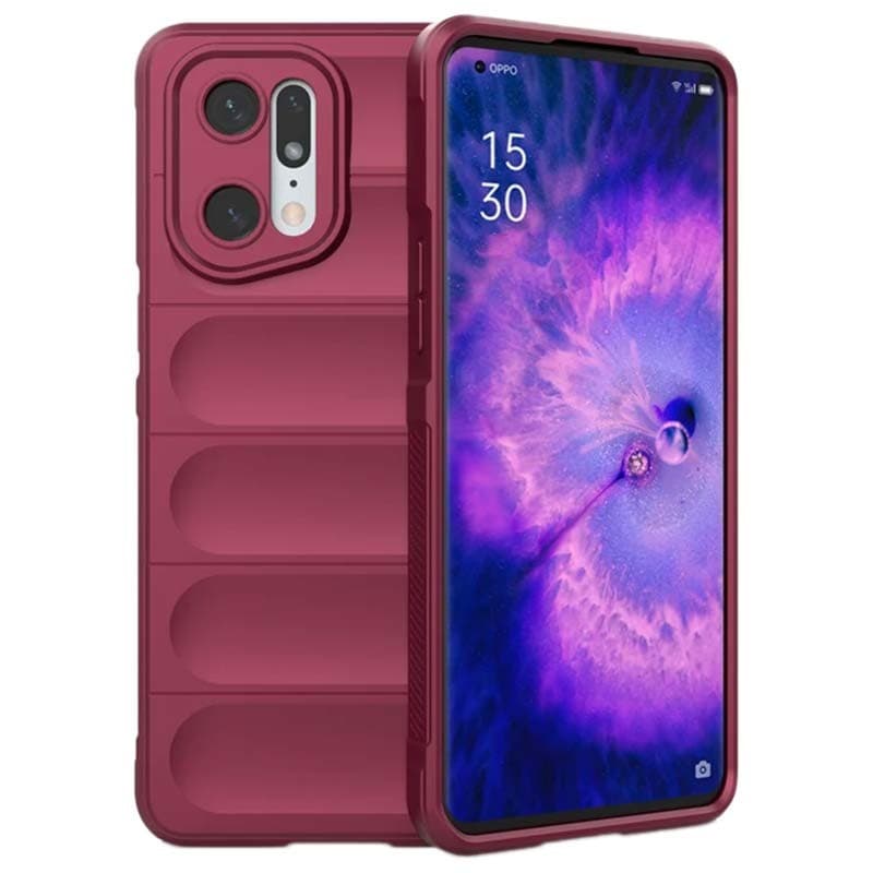 Capa de silicone Wave Oppo Find X5 Pro 5G Borgonha
