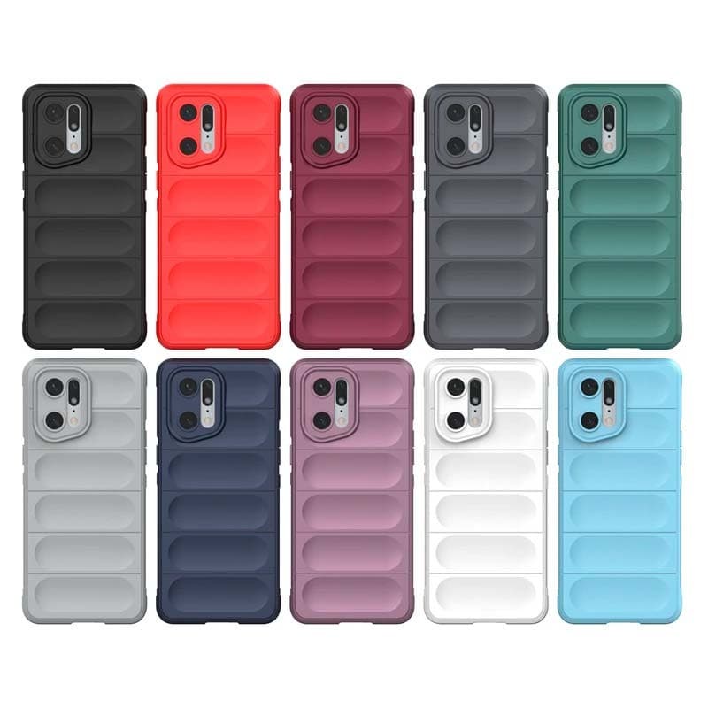 Capa de silicone Wave Oppo Find X5 Pro 5G Cinzento Claro
