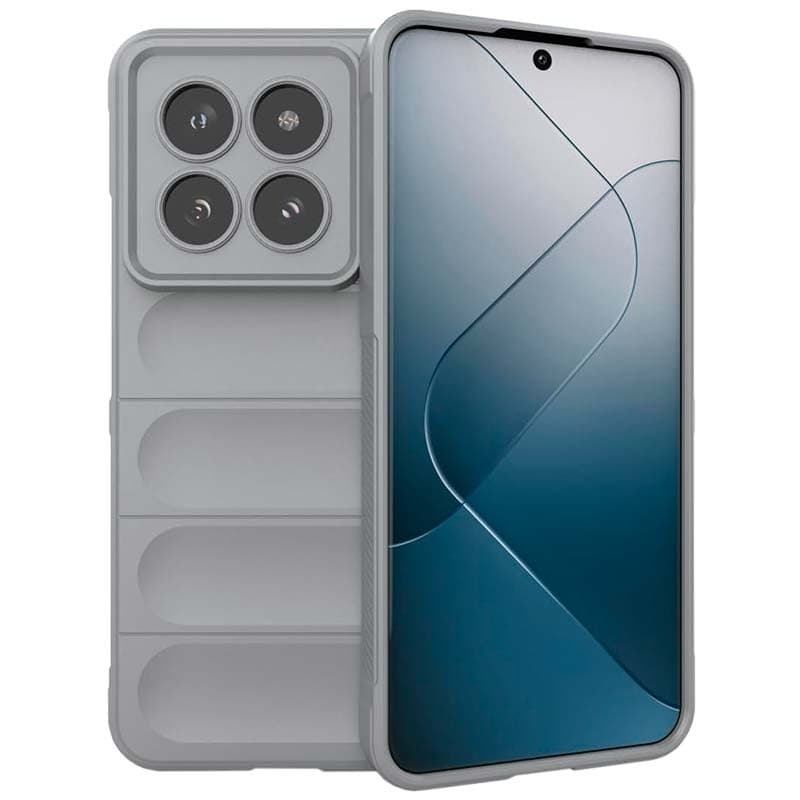 Capa de silicone Wave Xiaomi 14 Cinzento Claro