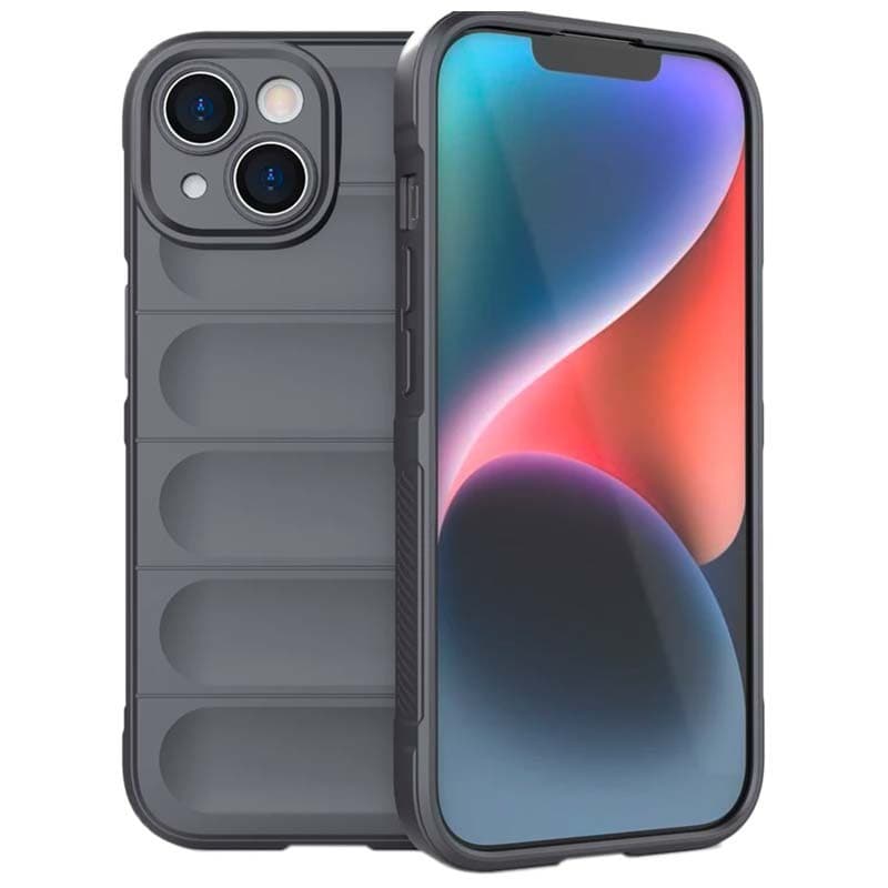 Capa de silicone Wave iPhone 15 Cinzento Escuro
