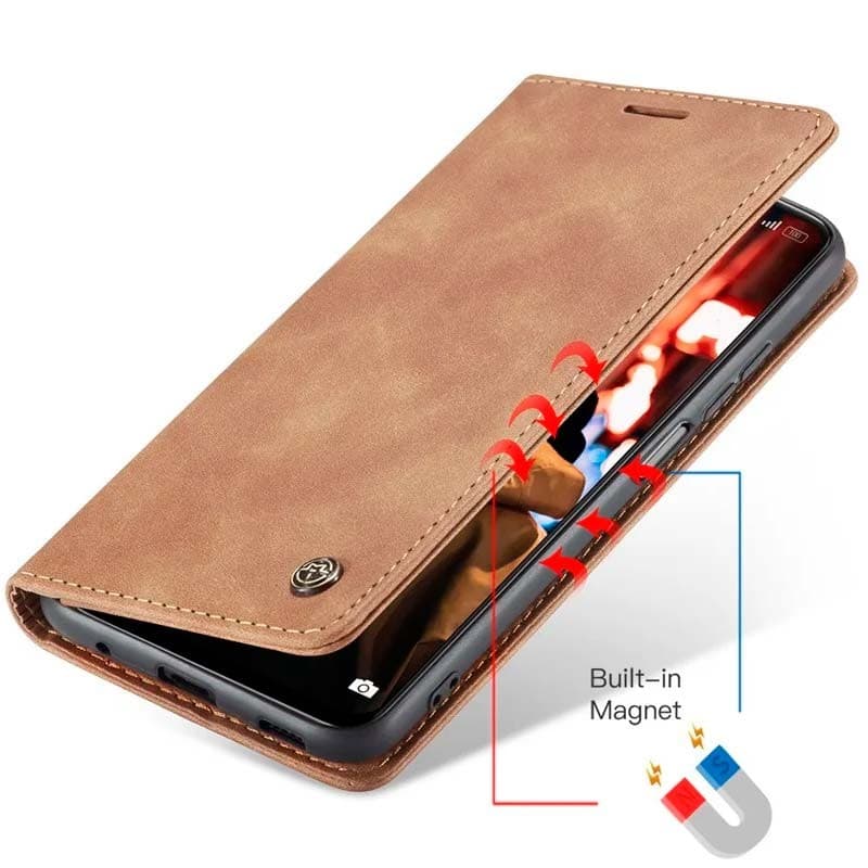 Capa livro Magnetic Wallet Xiaomi 12T Castanho Oscuro