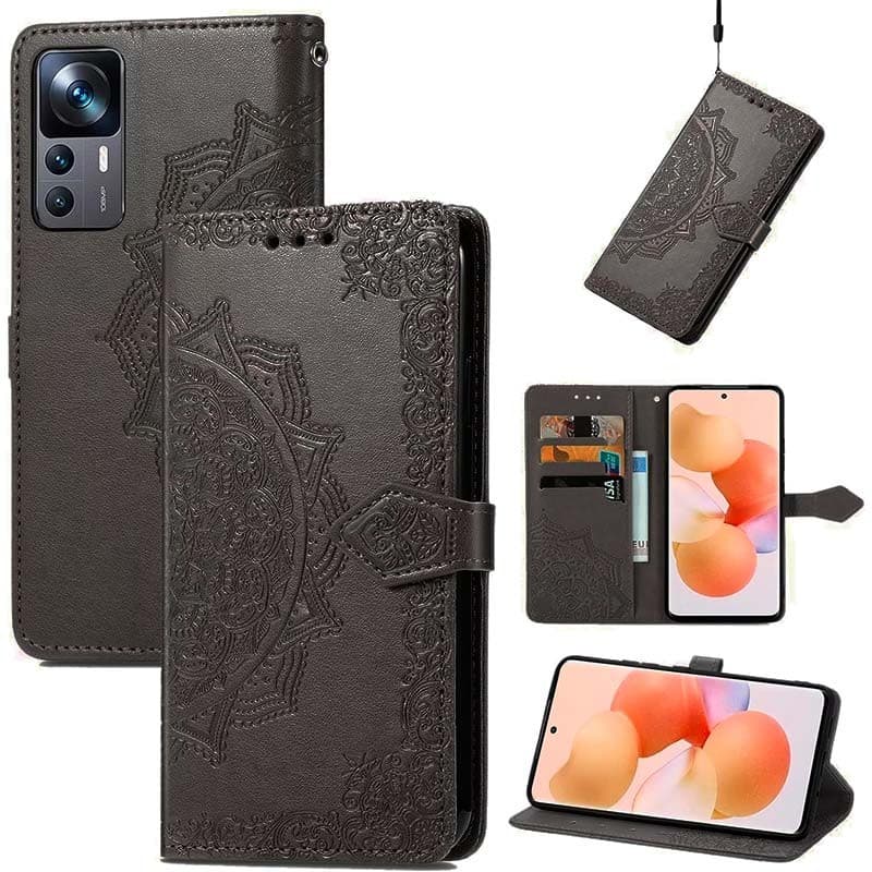 Capa livro Mandala Xiaomi 12 / 12X Preto