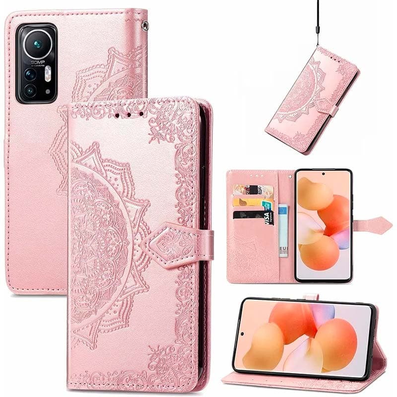 Capa livro Mandala Xiaomi 12 / 12X Rosa