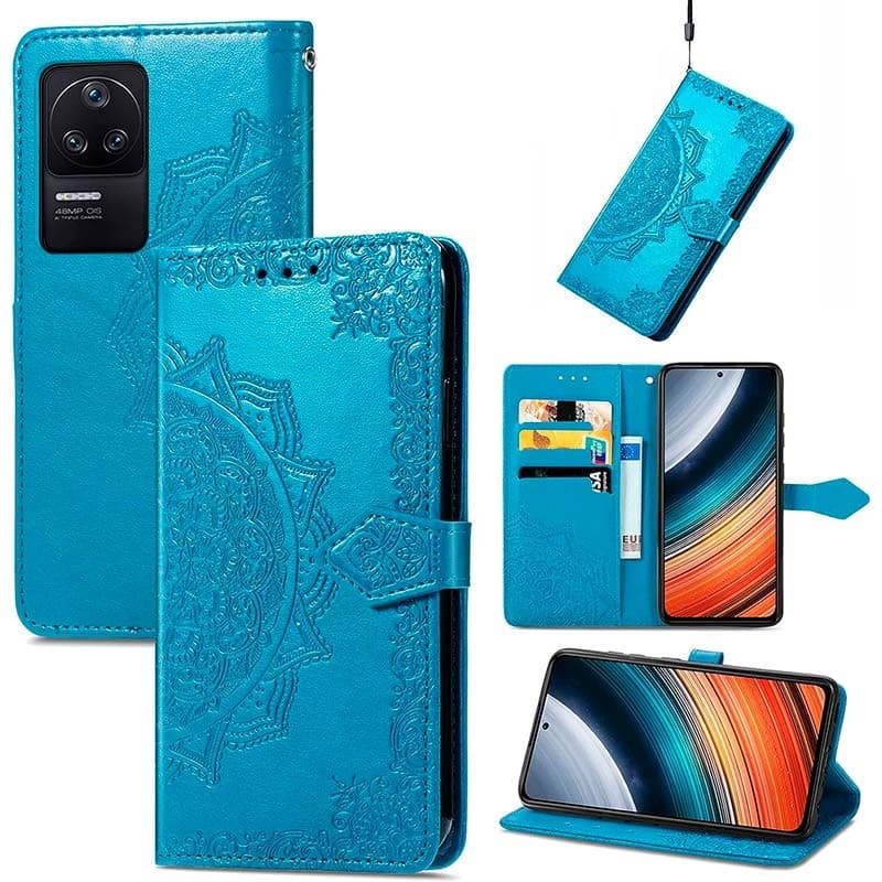Capa livro Mandala Xiaomi Poco F4 Azul