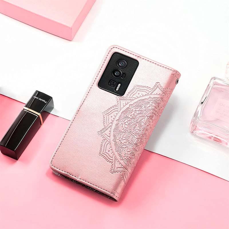Capa livro Mandala Xiaomi Poco F5 Pro Rosa
