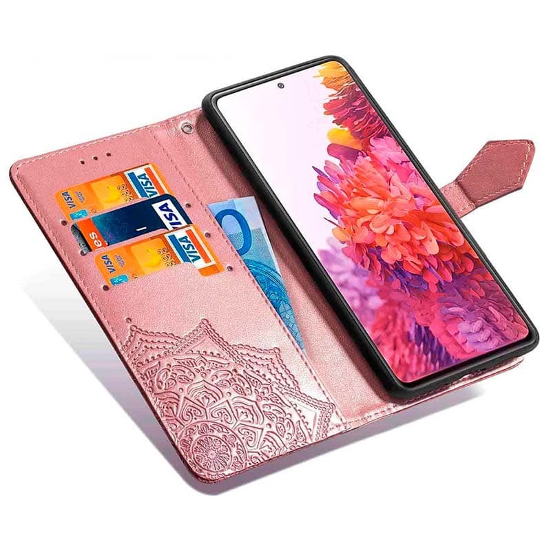Capa livro Mandala Xiaomi Redmi 13C / Poco C65 / Poco M6 5G Rosa