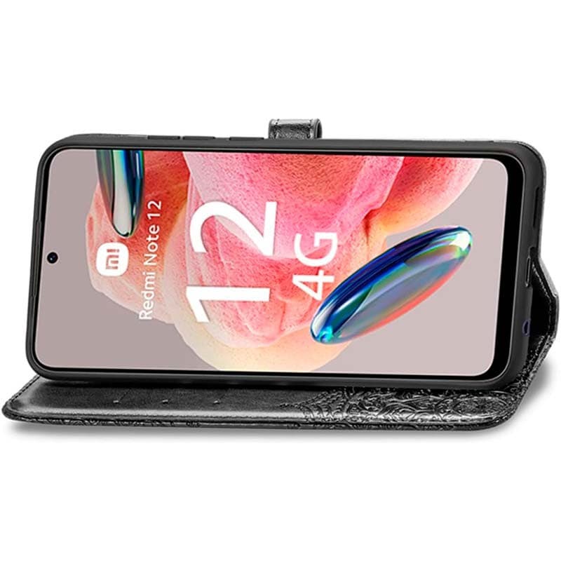 Capa livro Mandala Xiaomi Redmi Note 12 4G Preto