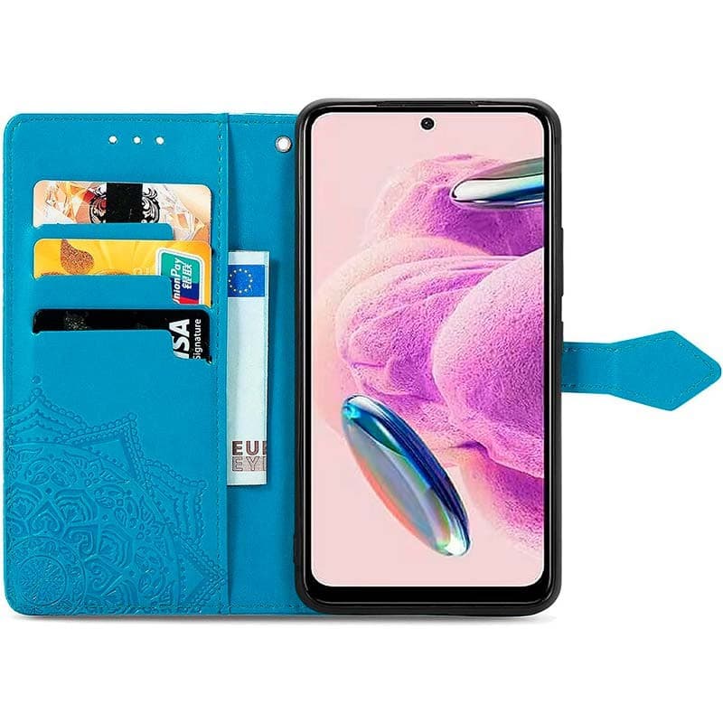 Capa livro Mandala Xiaomi Redmi Note 12S Azul
