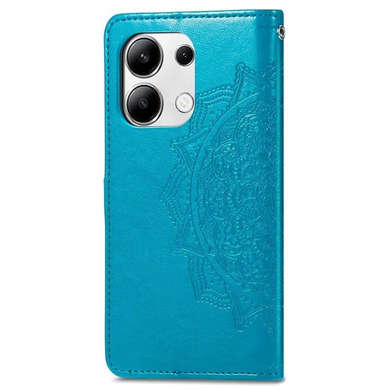 Capa livro Mandala Xiaomi Redmi Note 13 4G Azul