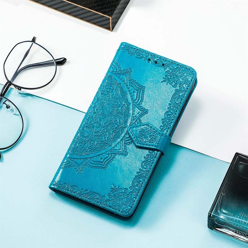Capa livro Mandala Xiaomi Redmi Note 13 4G Azul
