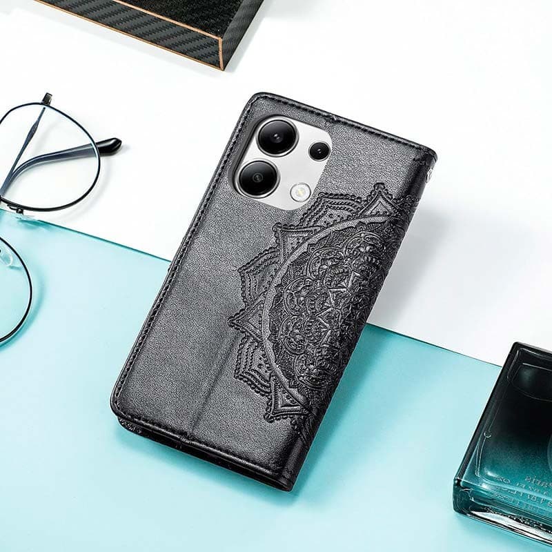 Capa livro Mandala Xiaomi Redmi Note 13 4G Preto