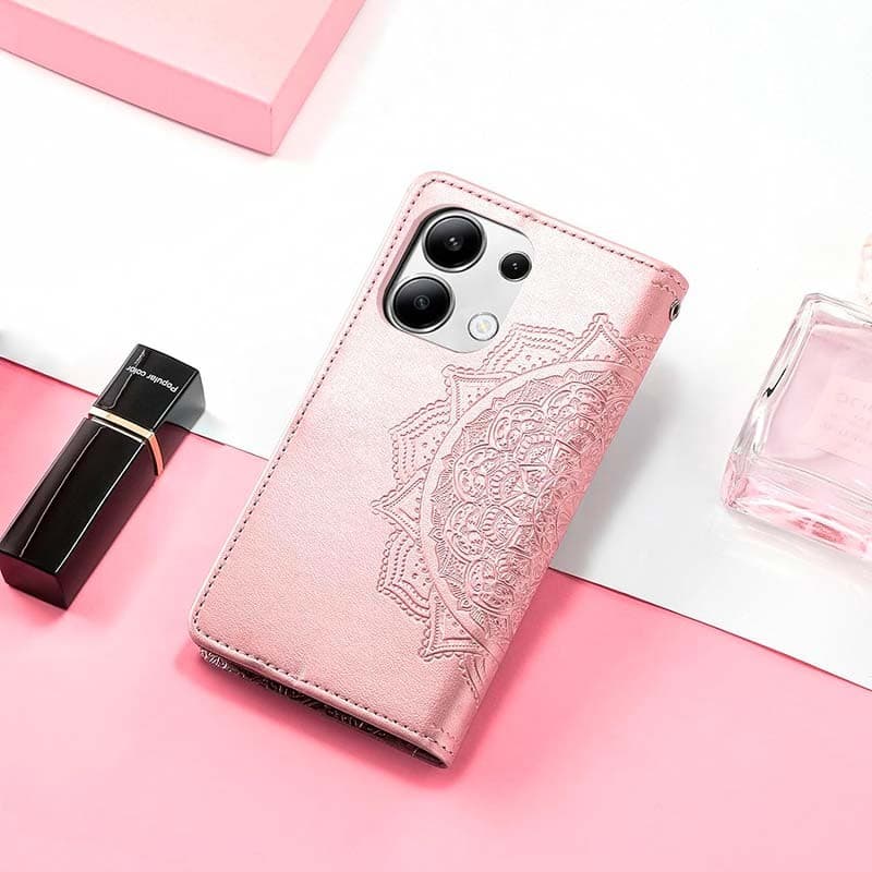 Capa livro Mandala Xiaomi Redmi Note 13 4G Rosa