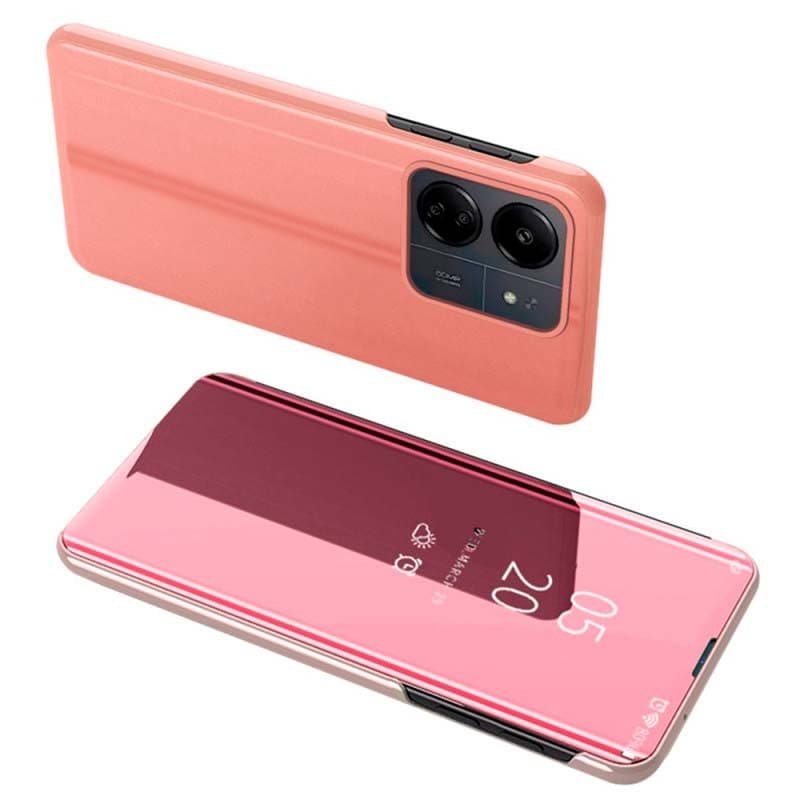 Capa livro Smart Mirror Xiaomi Redmi 13C / Poco C65 / Poco M6 5G Rosa