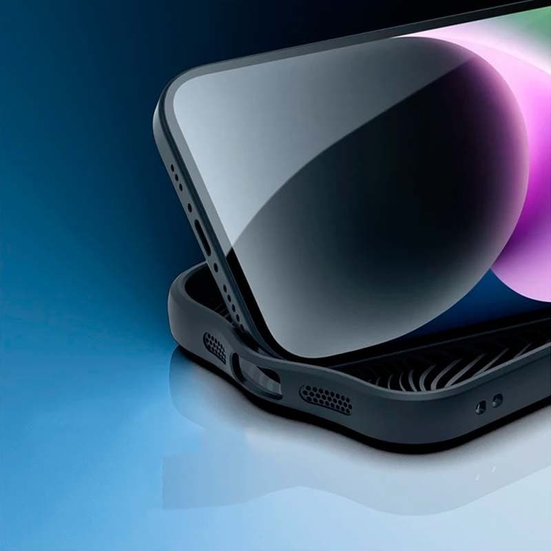 Capa rígida Anti-Scratch Shell iPhone 15 Plus Preto+Transparente