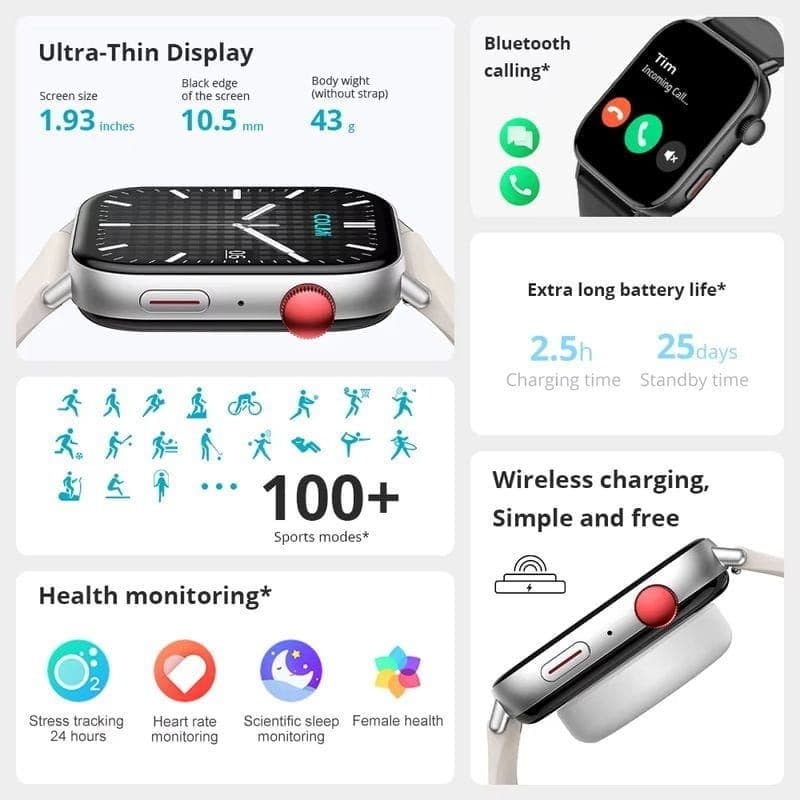 Colmi C8 MAX C SERIES Bracelete em tecido Preto - Relógio Inteligente