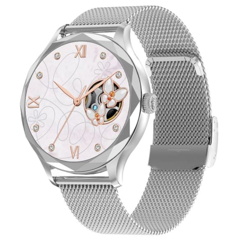 DT NO.1 DT Diamond Prata con Pulseira Metálica - Relógio Inteligente