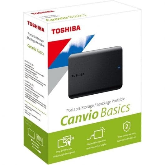 Disco Rígido Toshiba Canvio Basics 2022 2.5" 4TB USB 3.2 Preto