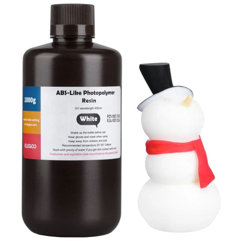 ELEGOO Resina ABS cor branca para impressoras 3D de resina LCD - 1KG