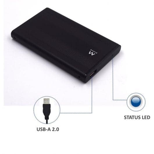 Ewent Caixa de Alumínio para Disco Rígido Sata 2.5" USB 2.0