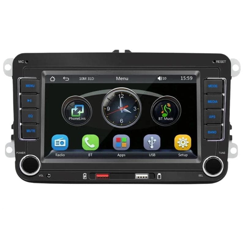 F9070C Bluetooth/Carplay/USB Preto - Rádio Automóvel 2 DIN