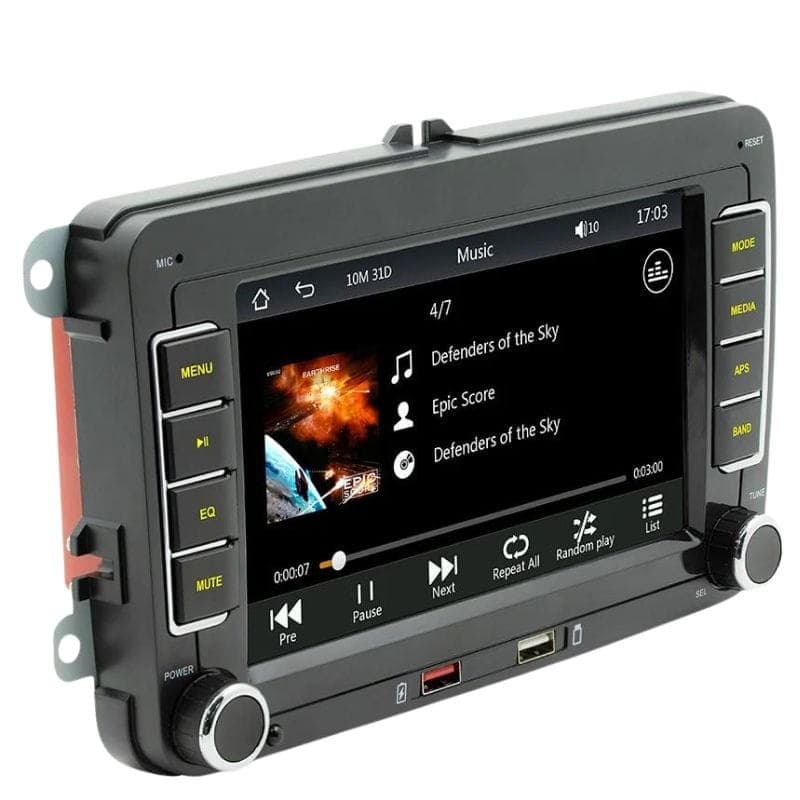 F9070C Bluetooth/Carplay/USB Preto - Rádio Automóvel 2 DIN