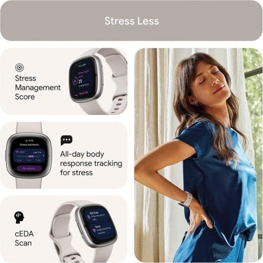 Fitbit Sense 2 Smartwatch Branco Marfim/Platina