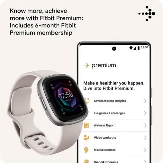 Fitbit Sense 2 Smartwatch Branco Marfim/Platina