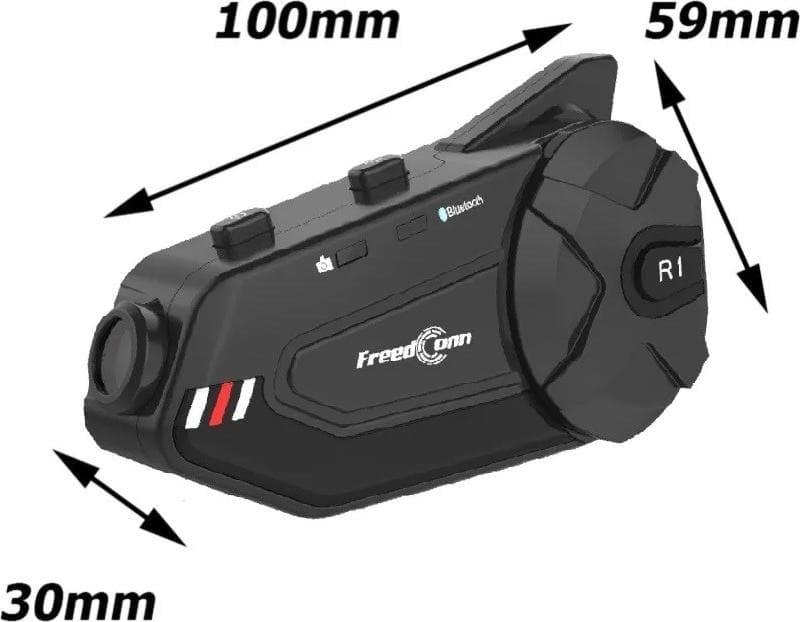 FreedConn R1 PLUS E motorbike intercom Black