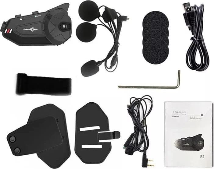 FreedConn R1 PLUS E motorbike intercom Black