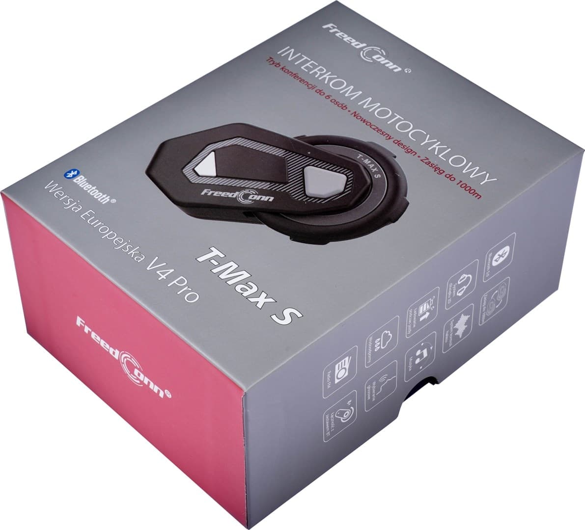 FreedConn T-MAX S V4 PRO SINGLE motorbike intercom Black