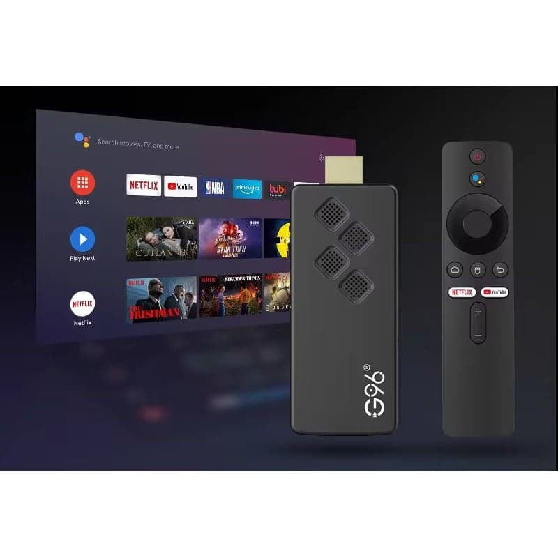 G96 Stick 4K H313 2GB/8GB Controlo por Voz Android 13 Preto - Android TV