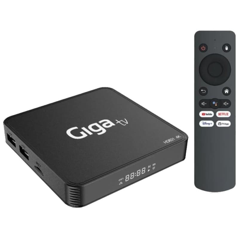Giga TV HD831 Allwinner H618 2GB/16GB Android 12 Preto - Android TV