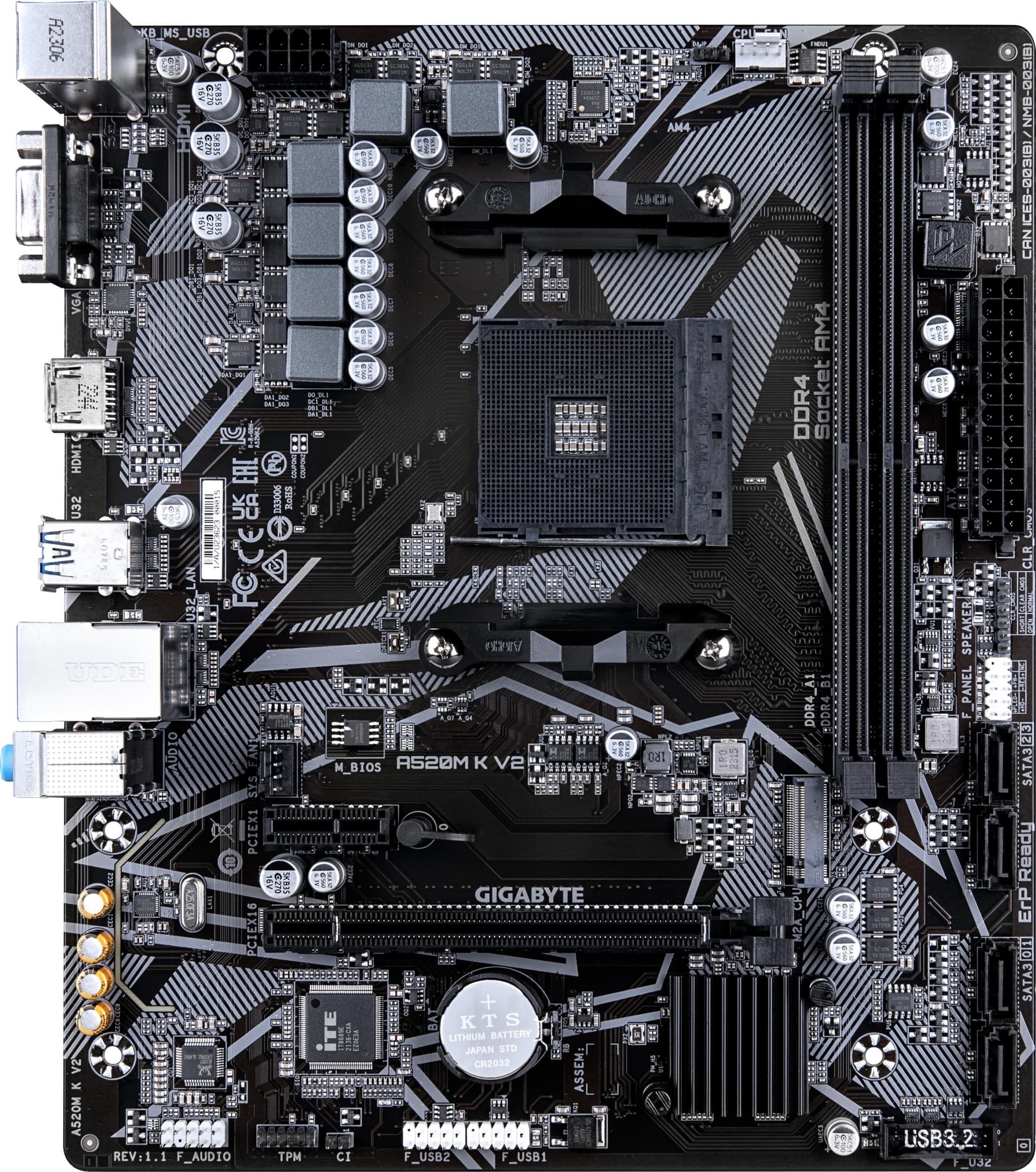 Gigabyte MB GBT AMD AM4 A520M K V2 1.0