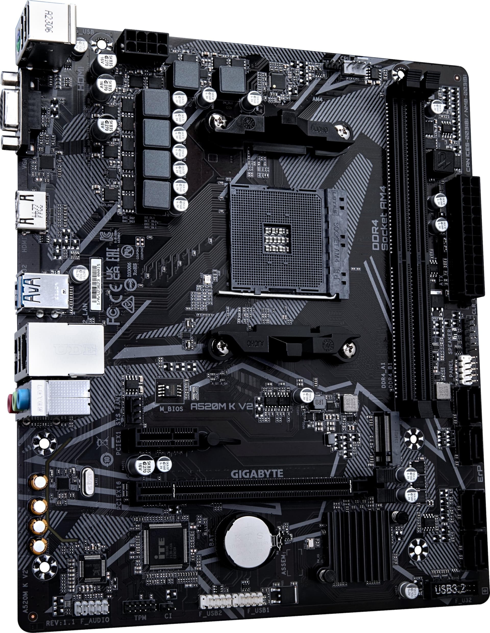 Gigabyte MB GBT AMD AM4 A520M K V2 1.0