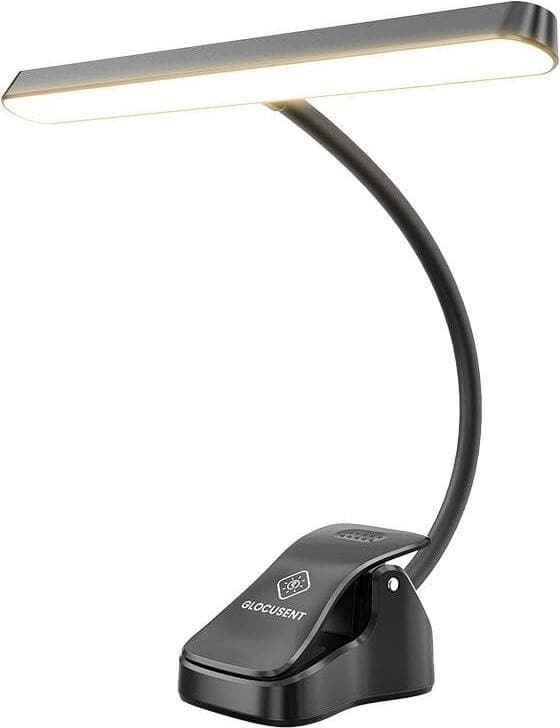 Glocusent Wireless lamp Music Stand Light, USB-C 4000mAh (Black)