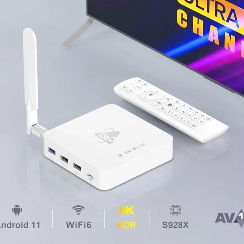 H96 Max M12 S928X 4GB/64GB WiFi 6 Branco - Android TV