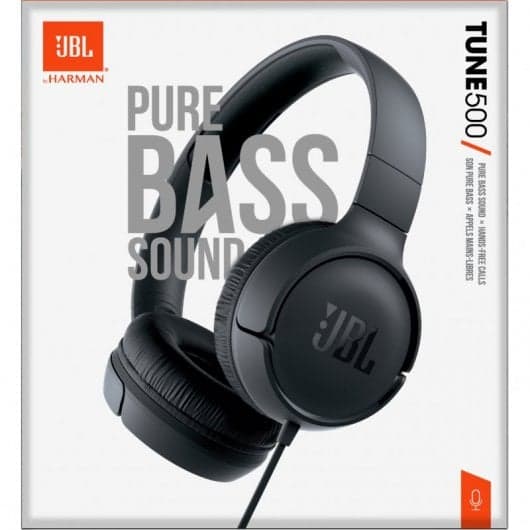 JBL Tune 500 Auscultadores com Microfone Pretos