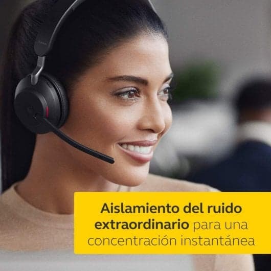 Jabra Evolve2 65 MS Teams Stereo Headset Bluetooth USB-C Pretos
