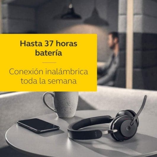 Jabra Evolve2 65 MS Teams Stereo Headset Bluetooth USB-C Pretos