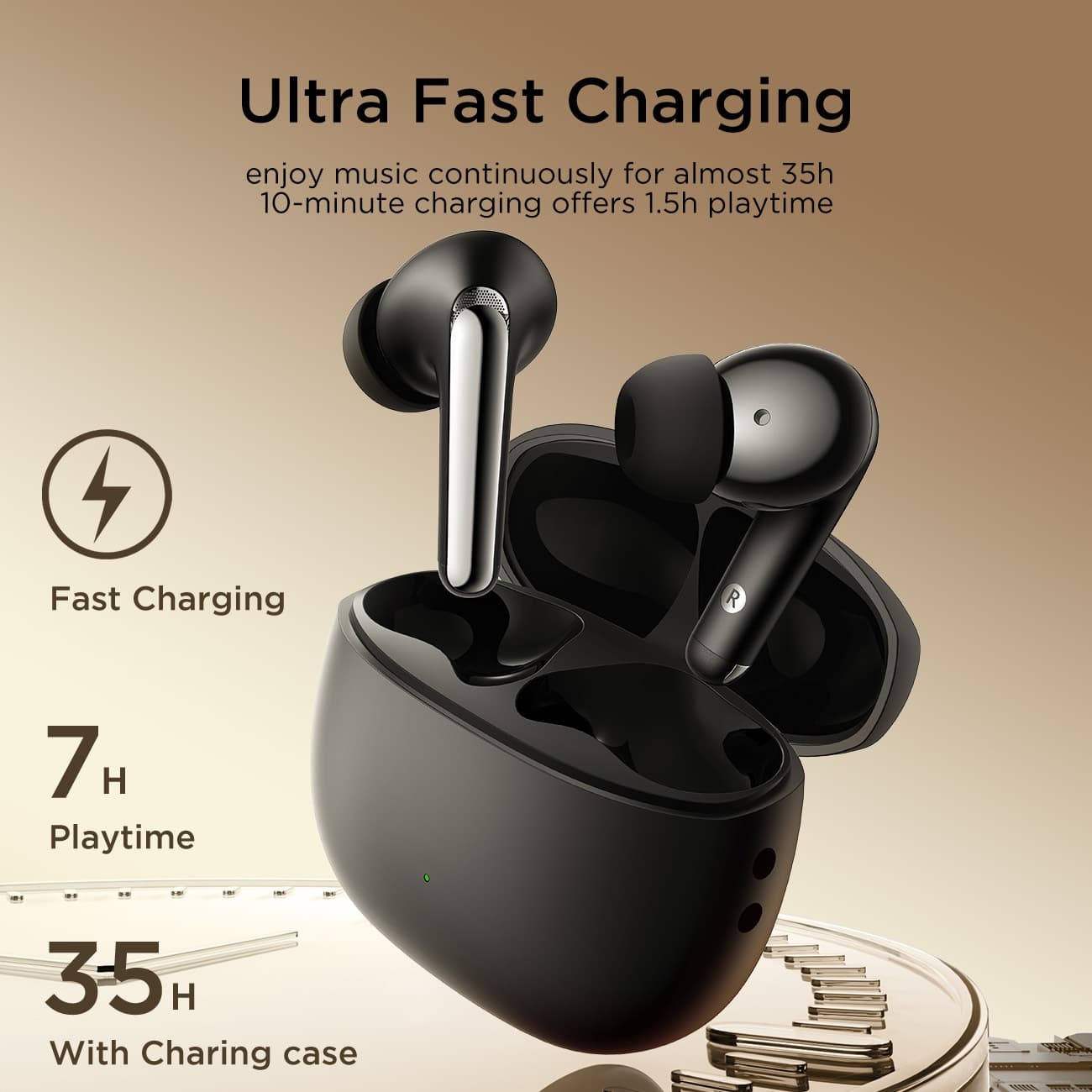 Joyroom JR-FN1 Funpods Series Wireless Headphones (black)