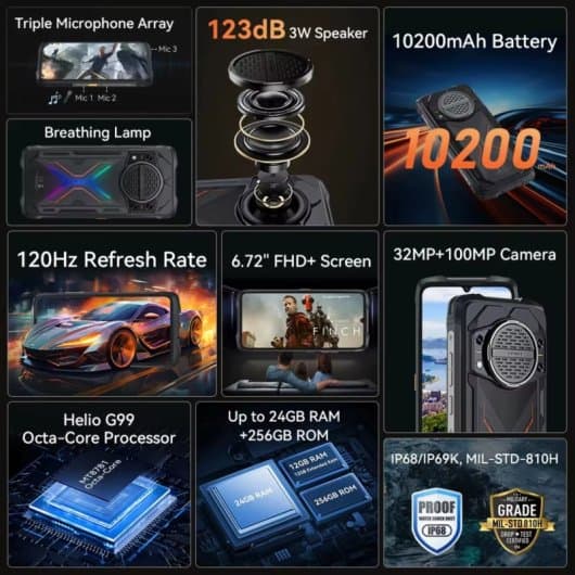 KingKong POWER 3 12/256GB Negro Libre